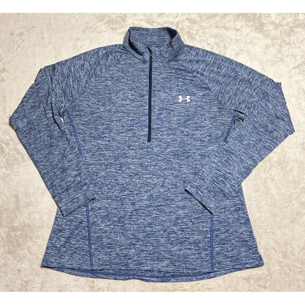 Under Armour UA Tech Space Dye 1/2 Zip Pullover Womens XL Royal Blue